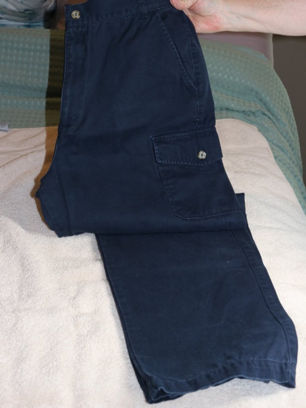 Maren Sport women's size 12 Navy cargo pant, button front